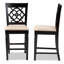 Upholstered Counter Stool with Solid Wood Frame-1926728865