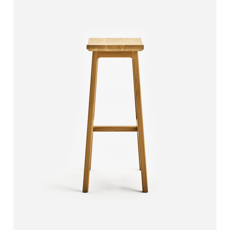 Coyotepe Saddle Stool, Bar Stool (30" Seat Height), Teak