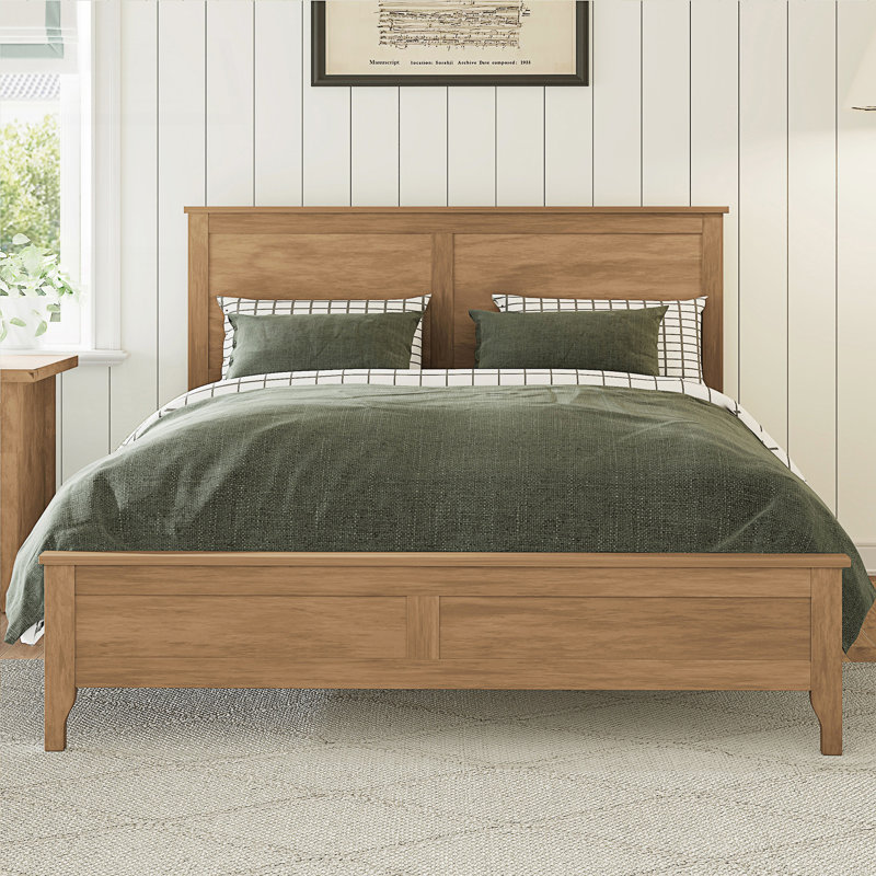 Modern King Size Platform Bed, No Box Spring Needed, Seadrift
