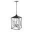 Lanterne suspendue d'extérieur noire thermolaquée 25 po H 25 po Castellano