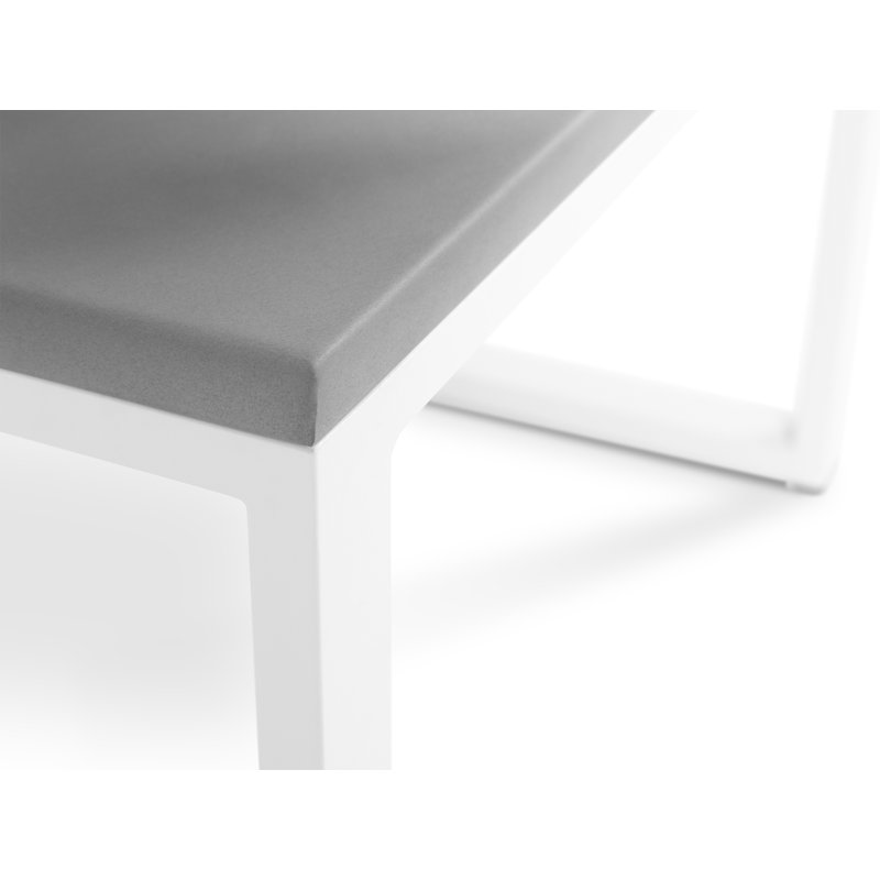 Palantoni Rectangular Metal Outdoor Coffee Table , cm W cm D, White, 36cm H x 60cm W x 60cm D