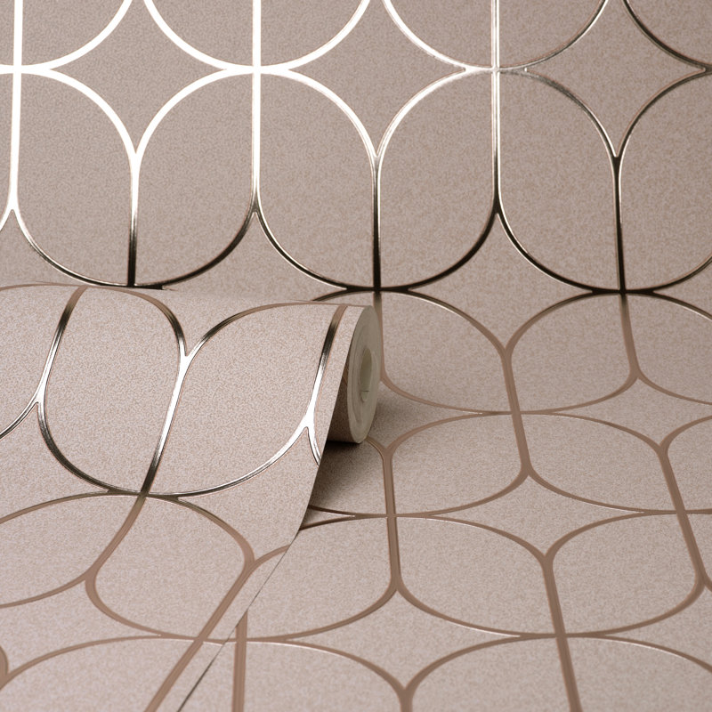 Platinum Rosco Trellis Wallpaper, Pink