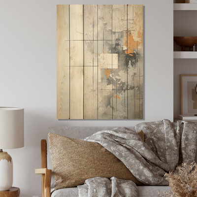 Simple Winter Landscape - Winter Landscape, panneau mural en bois sur bois de pin naturel