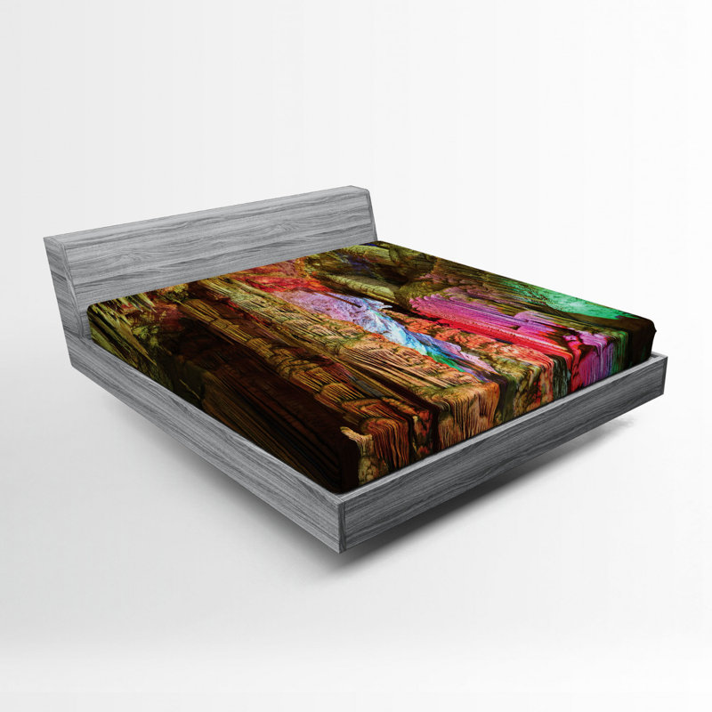 Drap-housse en microfibre Natural Cave, Drap-housse grand