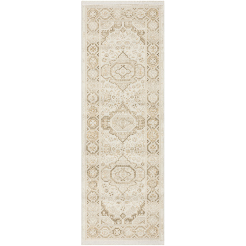 Nourison Pardis 2' x 6' Ivory Beige Vintage Indoor Rug, Runner 2' x 6'