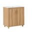 Ensemble de meuble-lavabo avec lavabo en céramique et cadre en bois massif 30 po Schrie