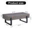 Table basse 47,2 po x 23,6 po en bois aggloméré texturé noir et gris. Autocollant texturé gris, revêtement en métal noir par pulvérisation sur les pieds, table basse en bois aggloméré. Un style simple et moderne. W1512P245690