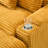 Corduroy Single Sofa With One Pillow, Two Throw Pillows, A Footstool And Two Storage Spaces.-1898246212