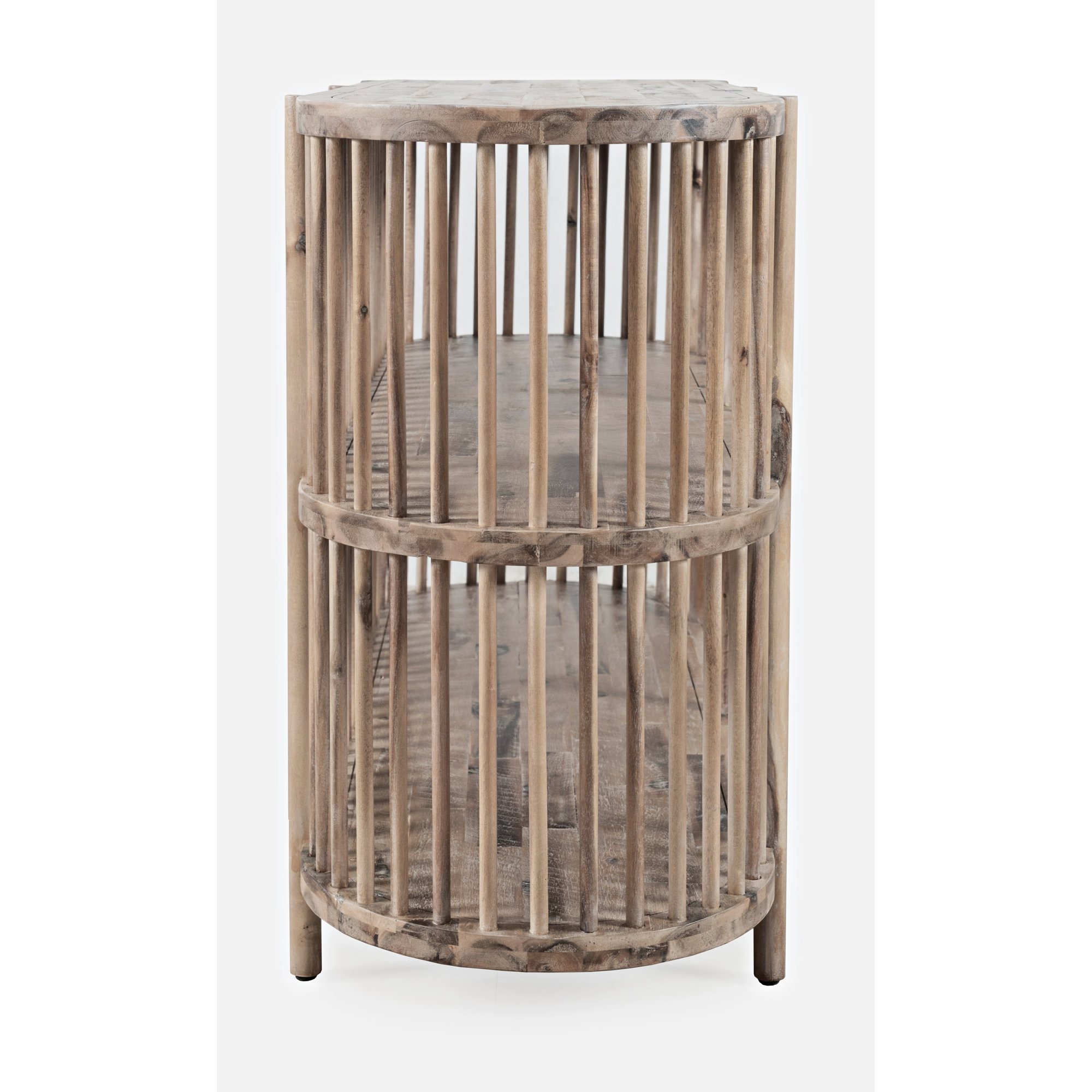 Charnock Wide Acacia Solid Wood, Gray Wash, 32"H x 54"W x 18"D