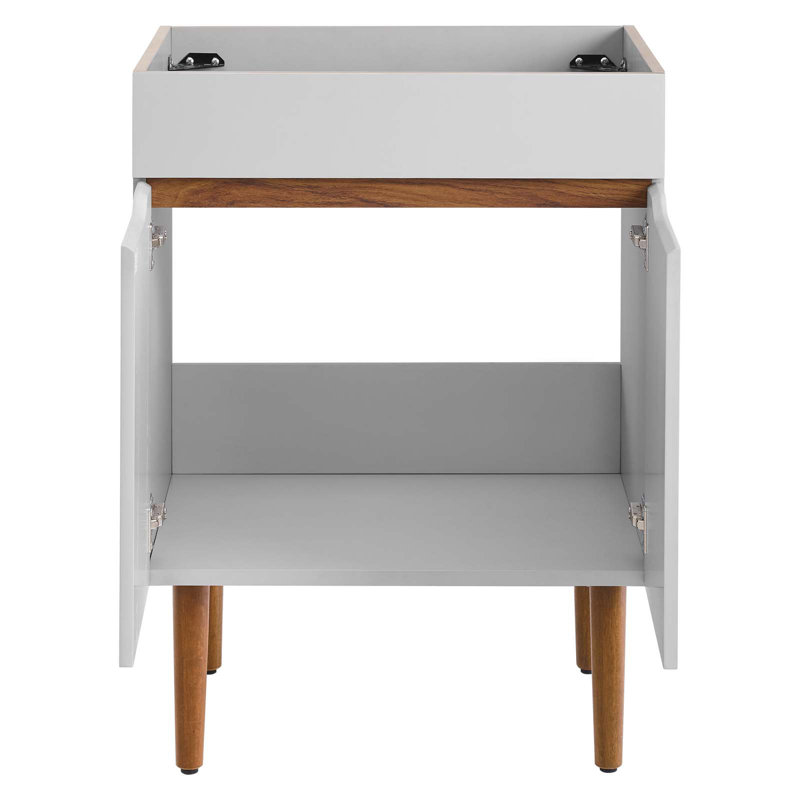 Simple base de meuble-lavabo de salle de bain 23,5" seulement en noyer gris Harvest