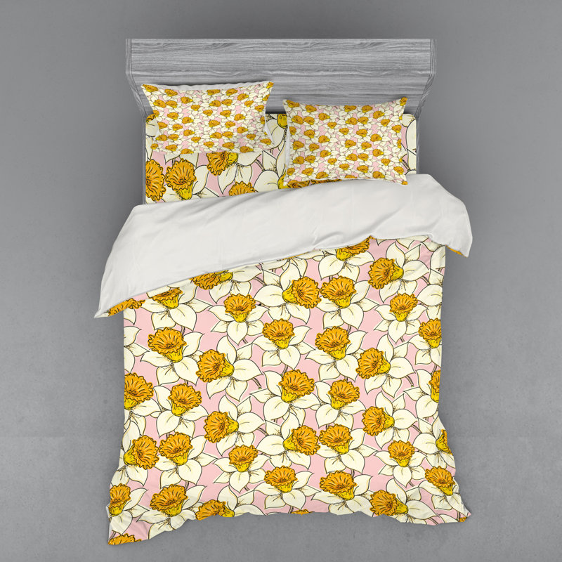 Ensemble de housse de couette jaune en microfibre, Housse de couette grand + 3 pièces supplémentair