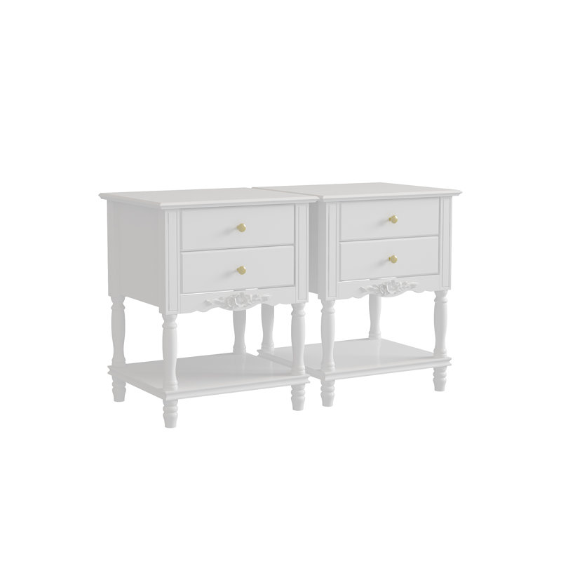Ensemble de table de chevet 2 tiroirs 2