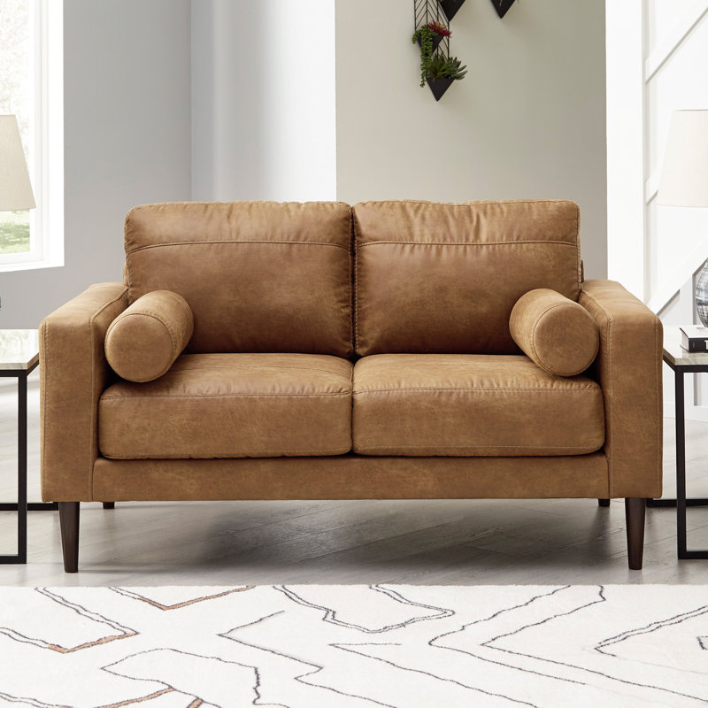 60'' Faux Leather Loveseat