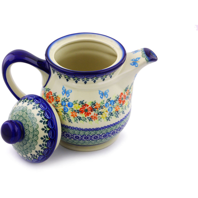 August Grove® Lampron 64oz. Floral Teapot