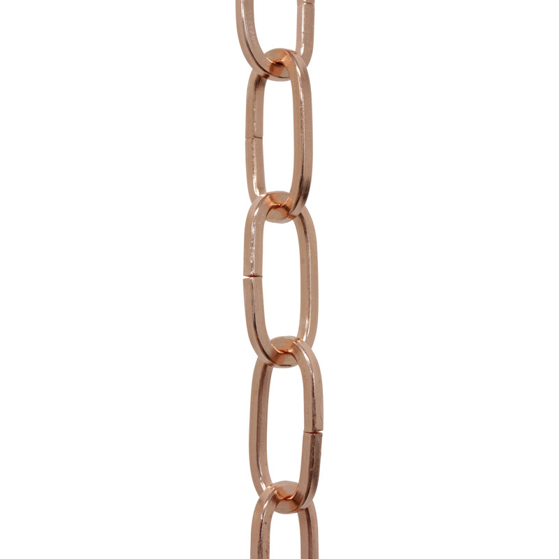 Chaîne de lustre décorative à maillons standard (3 pieds), Cuivre