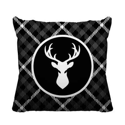Coussin décoratif intérieur / extérieur Tartan Reindeer