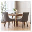 Ensemble de 2 chaises de salle à manger A&A Furniture, tissu beige avec pieds en bois massif et tête de clou en bronze, chaises de cuisine confortables à haut dossier-649508390-649508388