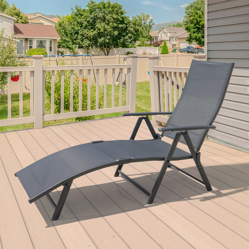 Chaise longue inclinable longue