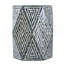 16 x 14 x 18 po, tabourets de jardin hexagonaux, table d'appoint unique Capiz, noir / blanc