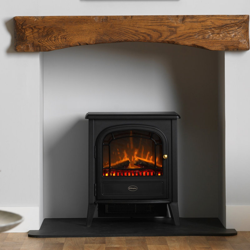 Dimplex Club Optiflame Electric flame effect Stove with 2kW heater and remote control, 51cm W, Black