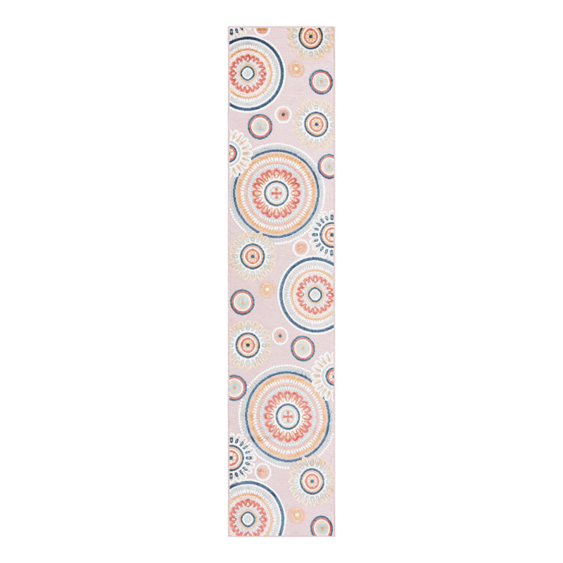 Firman Geometric Indoor / Outdoor Rug, Runner 2'7" x 12'