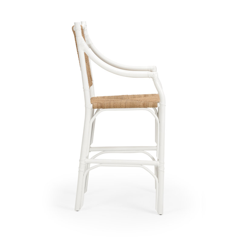 Mecklenburg Stool, White/Brown