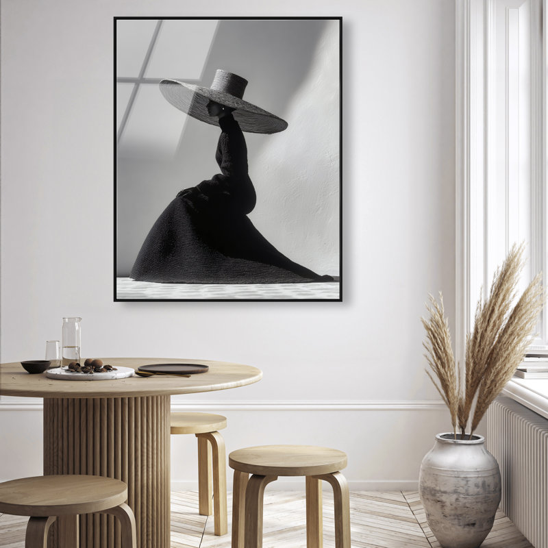Monumental Modesty I Print, 37"H x 31"W, Black Floater Frame