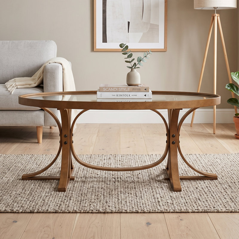 Table basse en noyer massif M 44 po x H 19 po x P 31 po Matsue, Walnut