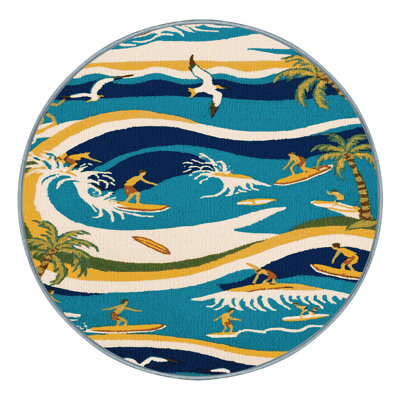 Washable Surfing Sports Area Rug