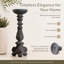 Ensemble de 3 statues de jardin en forme de chandelier gris foncé patiné