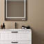 Armoire de meuble-lavabo 31,5 "avec lavabo, armoire flottante murale avec ligne décorative, système de fermeture en douceur, 2 très grands tiroirs, bois massif, pour la salle de bain
