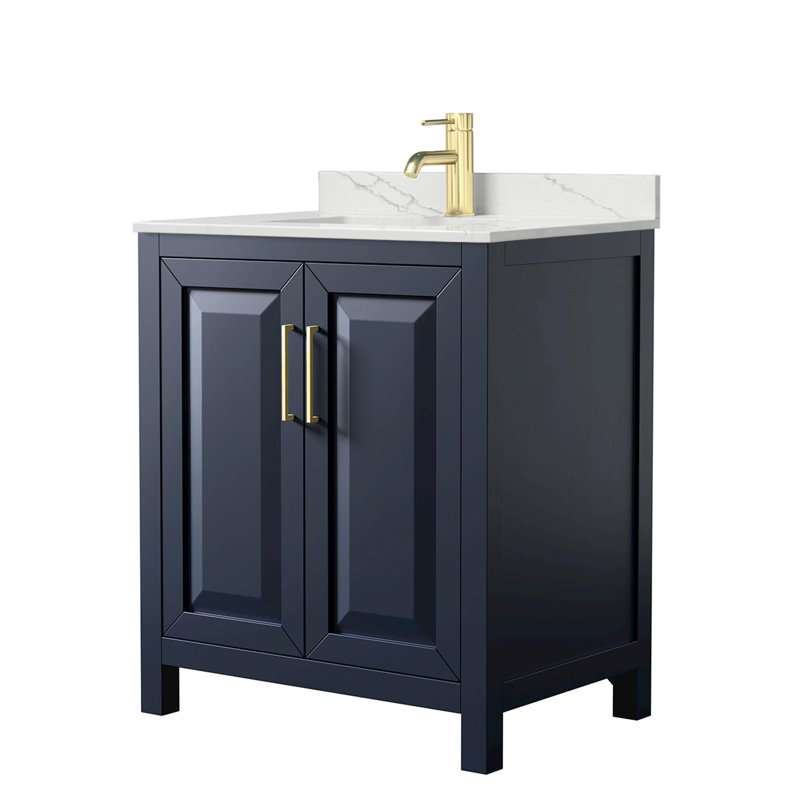 Daria 30'' W Vanity, Brushed Gold, Blue, Giotto Quartz