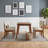 5-Piece Modern Dining Set with Farmhouse Table with 4 Upholstered Chairs for Dining Room-375574660