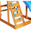 Ensemble de balançoires d'extérieur en bois 3 en 1 - Toboggan, 2 balançoires et grimpeur | Ensemble de jeu pour enfants
