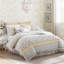 Ensemble d'édredon 9 pièces en percale de coton jaune-126579416