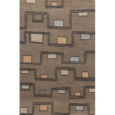 Wool Abstract Area Rug