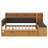 Full Size Wood Daybed With Trundle, Storage Shelves, Bench, Charging Station And Upholstered Headboard-797571173