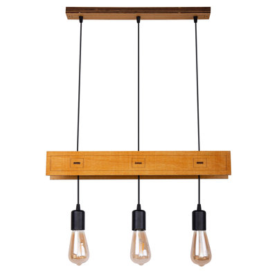 Luminaire suspendu pour îlot de cuisine 3 lumières Weddington