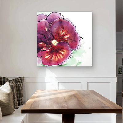 Blossoming Orchid with Wavy Petals - Bohemian Flowers Metal Print
