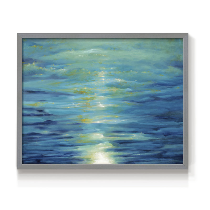 Deep Blue -Framed Print - Restickable, 8" H x 10" W, Gray
