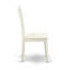 L'ensemble de salle à manger 3 pièces comprend 1 table à piédestal et 2 chaises en bois blanc avec double dossier en X - finition lin blanc-941983531-941983534-941983532