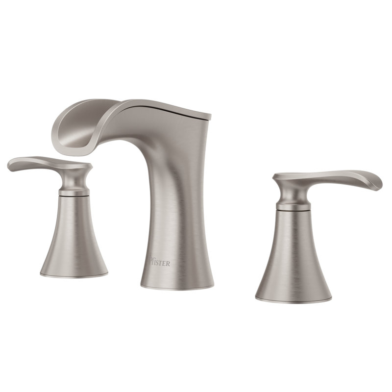 Jaida Widespread Bathroom Faucet with Drain Assembly, Spot Defense Brushed Nickel