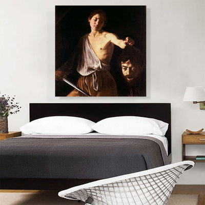 " David With The Head Of Goliath 1610 " by Caravaggio Painting Print