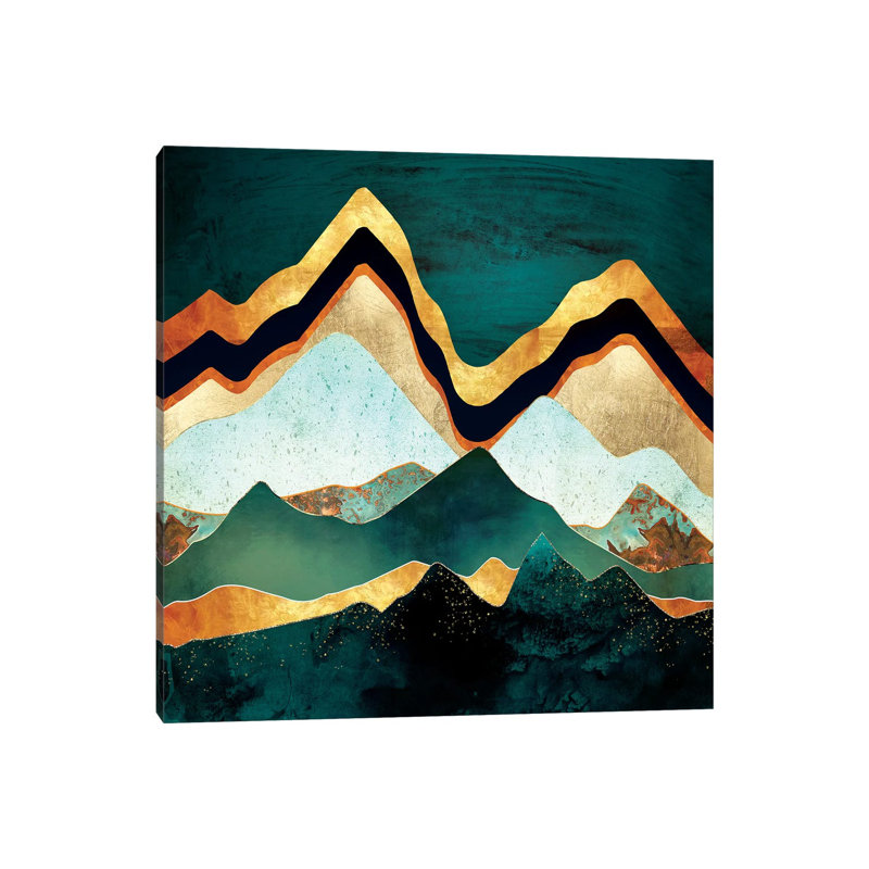 Velvet Copper Mountains - imprimé, Toile tendue, H 48 po x l 48 po x 1,5 po