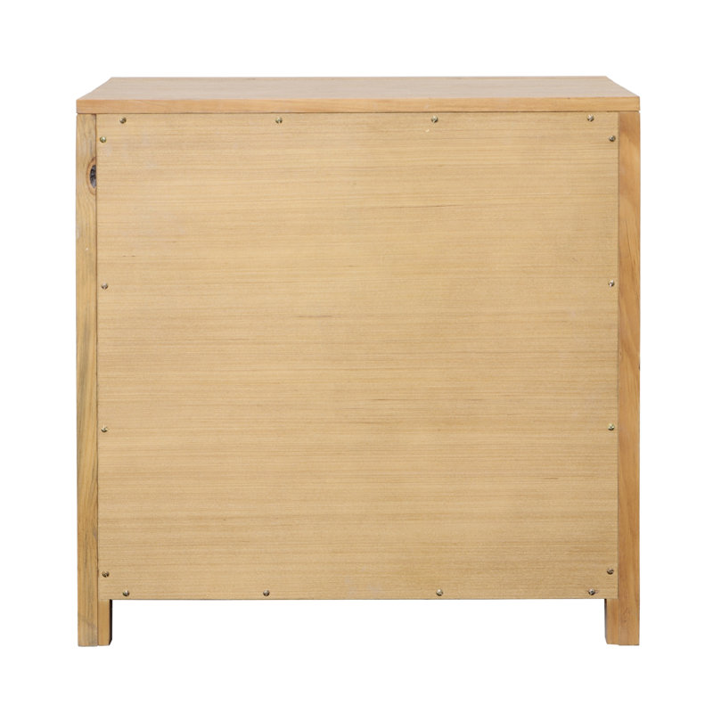 Roux 2-Drawer Pine Wood Nightstand