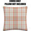 Indoor / Outdoor Plaid White Square Cushion Cover-1659173303
