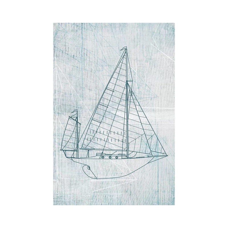 Daniela's Sailboat I 1 Piece Wrapped Canvas Wall Art, 20.32 cm H x 30.48 cm W