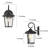 Antonache 1-Light Black Seeded Glass Outdoor Wall Latern Sconce Light (Set of 2)