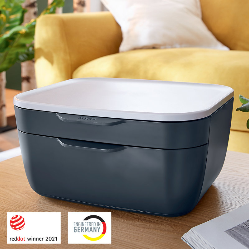 Cosy Plastic Desk Organiser, Grey