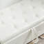 Banc avec repose-pieds 48 po avec rangement, banc pour chambre à coucher, salon, couloir, repose-pieds capitonné en similicuir capitonné-1002676282
